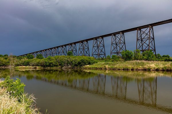 Haney, Chuck 아티스트의 Hi-Line Railroad Bridge over the Sheyenne River in Valley City-North Dakota-USA작품입니다.
